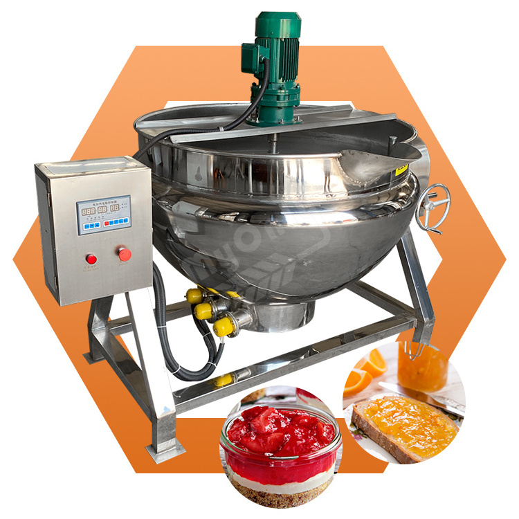 MY 1000l Steel Steam Electric Syrup Cook Machine Double Jacket Cooker Sugar Jam Cook Kettle with Stirrer