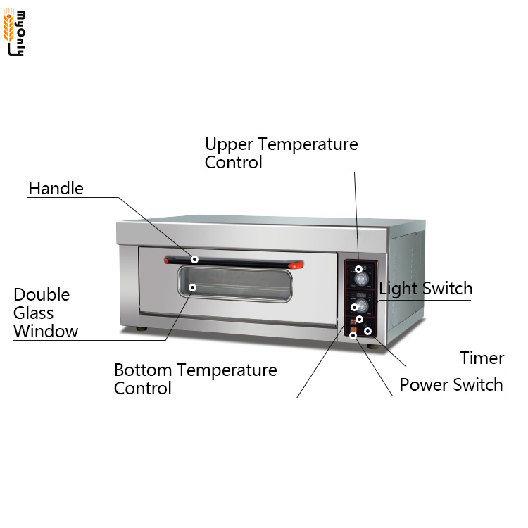 Stainless steel bread oven machine / industrial oven for bakery