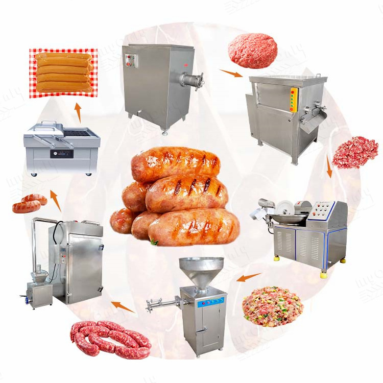 MY Complete Sausage Make Line Maquinas Embutidora De Chorizo Pneumatic Sausage Clipper Fill Machine