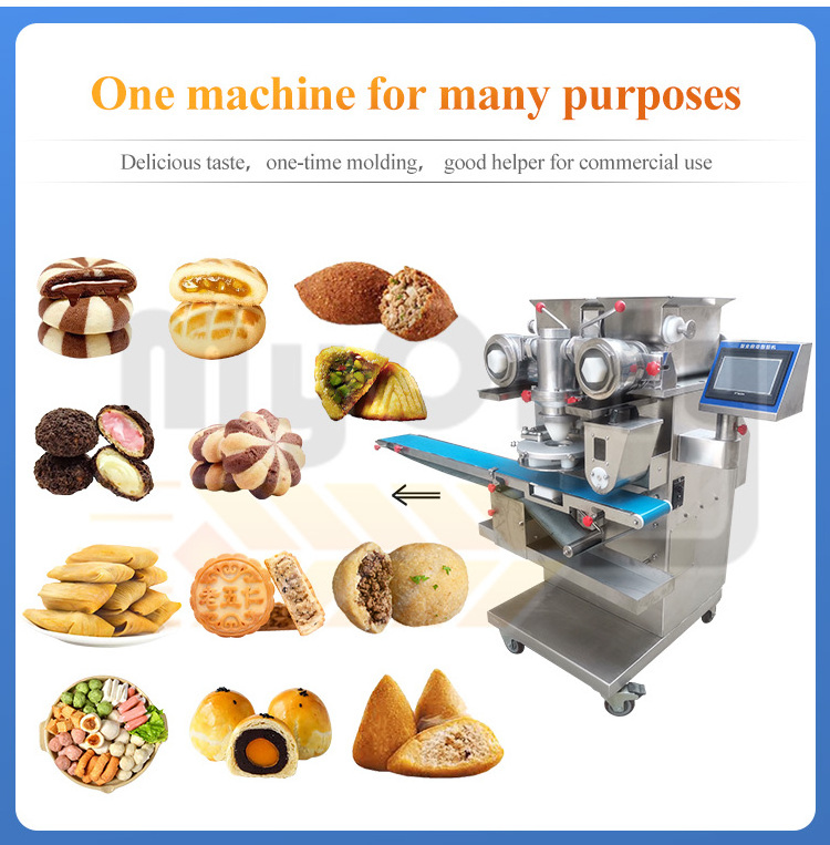 Frozen Daifuku Ice Cream Mochi Double Hopper Filled Biscuit Encrust Cookie Machine for Small Business