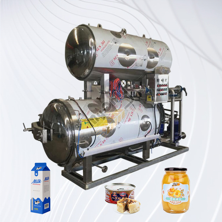 MY Automatic Beans and Tin Can Sardines Horizontal Autoclave Sterilization Equipment for Glass Bottle