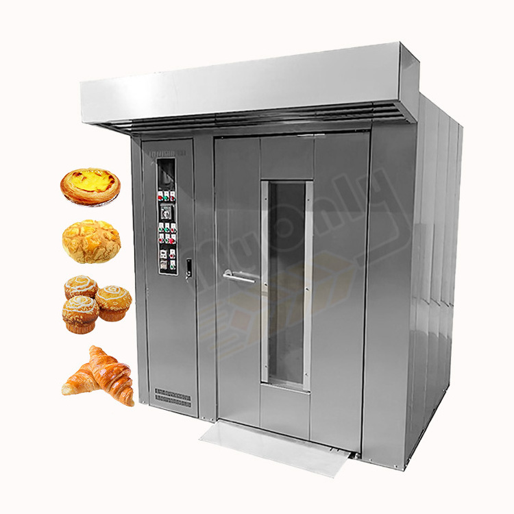 Commercial Cheap Price Mini Single Trolley Convention Pizza Bread Diesel Rotary Bakery Oven 32 Rack