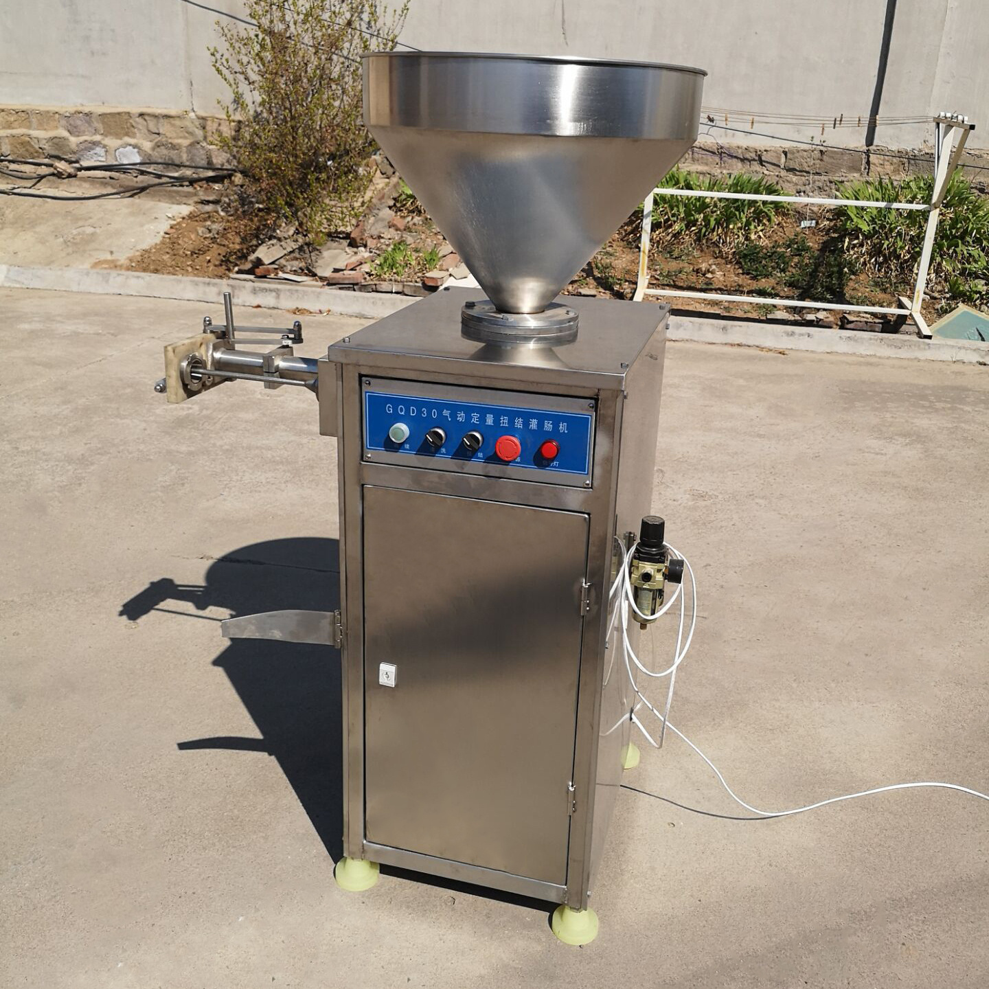 Industrial chicken meat sausage making machine automatic vertical 304 stainless steel electric pneumatic sausage stuffer