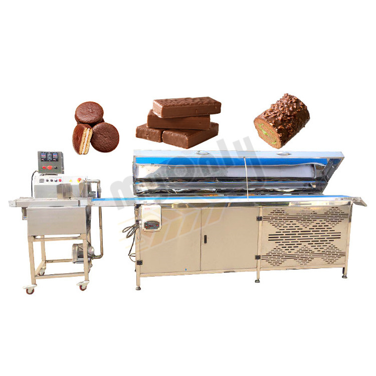 Chocolate Enrobing Making Belt Chocolate Temper Machine Automatic / Enrober