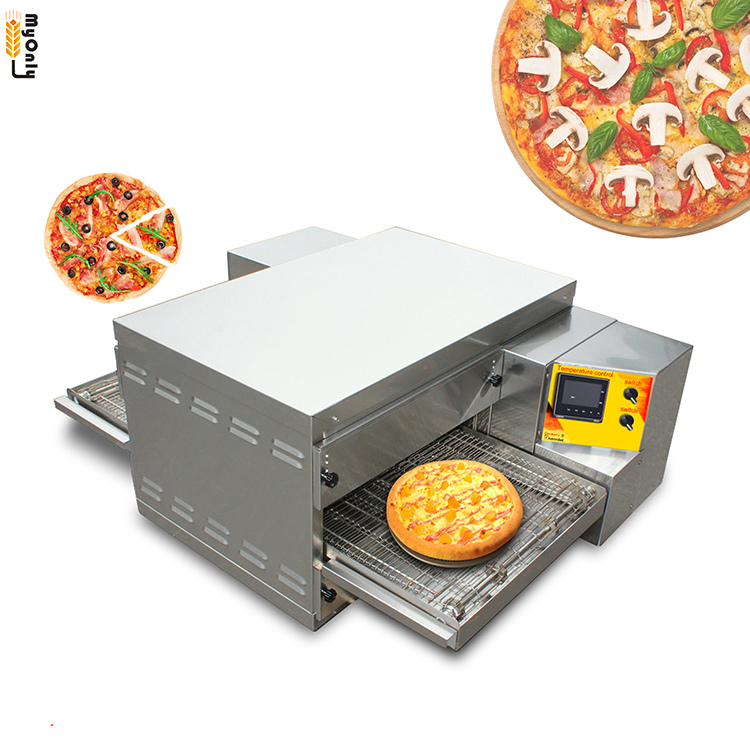 Small size portable electric gas conveyor pizza oven for pizza baking