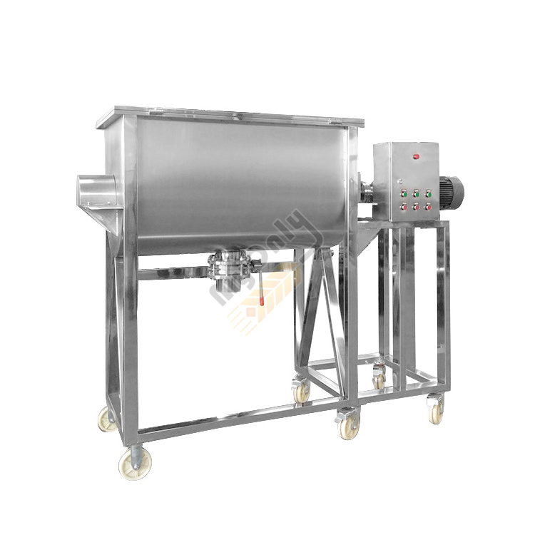 Horizontal 500kg Capacity Batch Ribbon Powder Material Agitator Food Grade Dry Powder Mixer