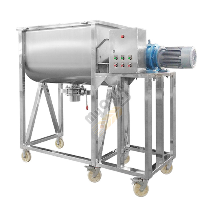 Horizontal 500kg Capacity Batch Ribbon Powder Material Agitator Food Grade Dry Powder Mixer