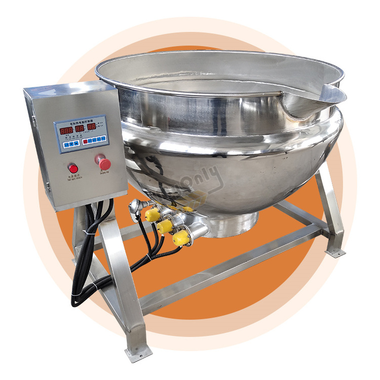 MY 1000l Steel Steam Electric Syrup Cook Machine Double Jacket Cooker Sugar Jam Cook Kettle with Stirrer