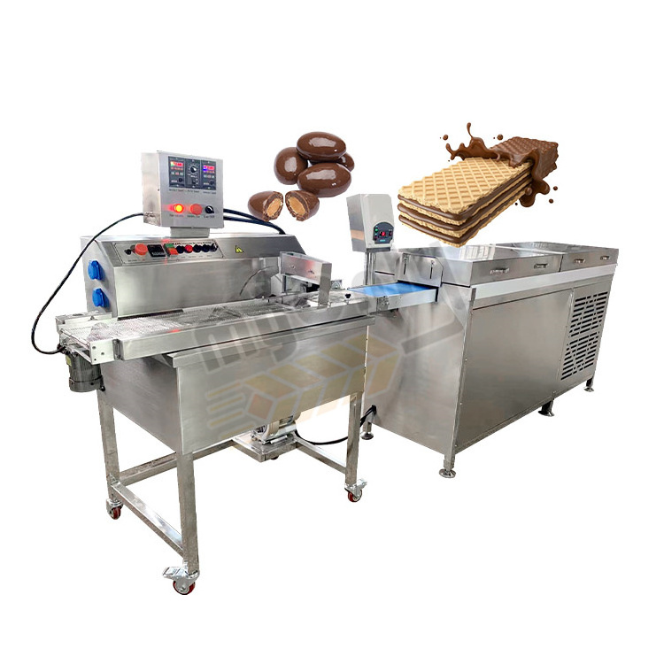 Chocolate Enrobing Making Belt Chocolate Temper Machine Automatic / Enrober