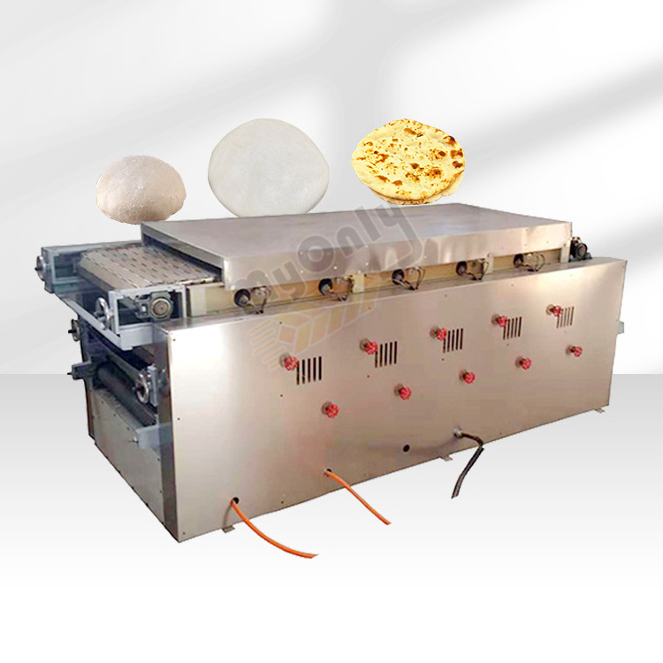 Commercial Double Tortilla Press and Auto Oven Roti Maker Machine Lavash Production Line