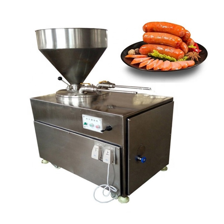 Vertical Hungarian Hotdog Sausage Make Machine Price Salami Meat Sausage Stuffer with Linker