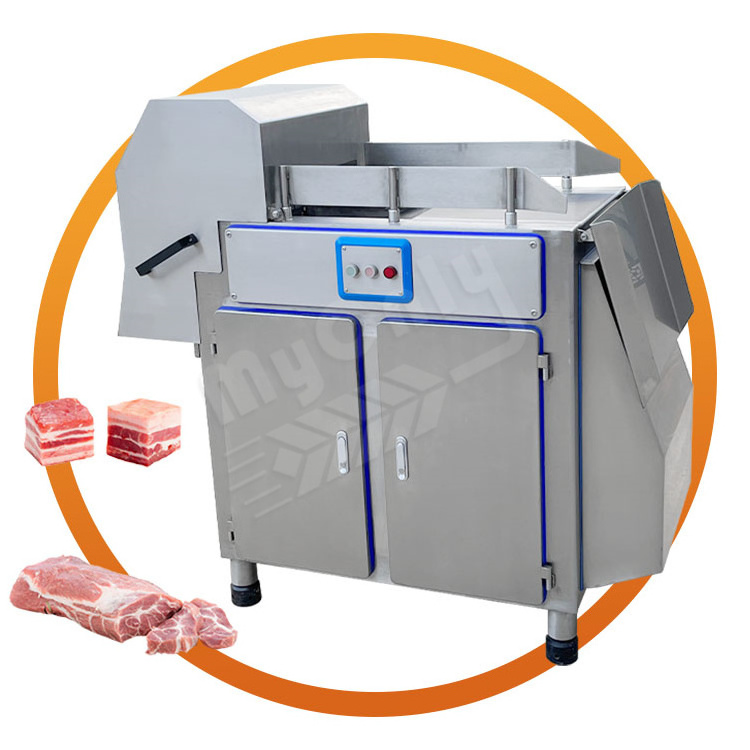 MY Commercial Equipment Frozen Duck Meat Cube Pork Rind Cutter Chicken Pork Dicer Machine