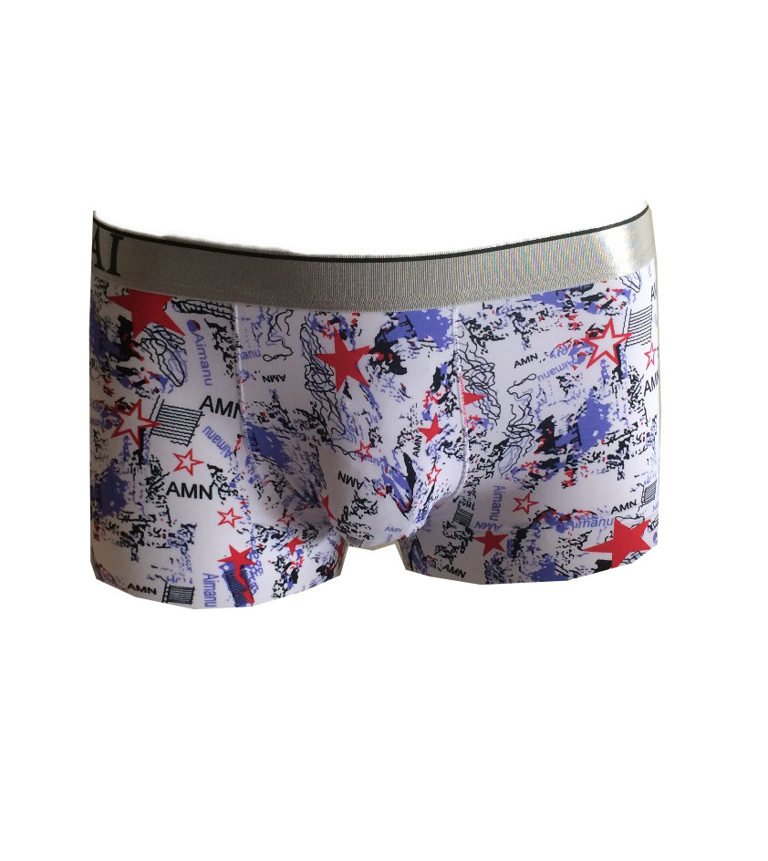 Sexy Soft All Over Printed With Shiny Elastic Boxer & Briefs Printed Underwear