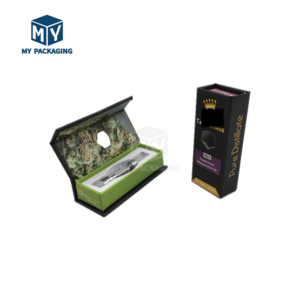 MY Popular UV Holographic Packaging Boxes Custom Logo Child proof Paper Box 1Ml Cartridge Packaging