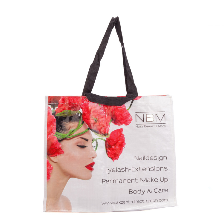 MY Manufacturing Company Fashion Logo Printed Laminated PP Non Woven Shopping Bag