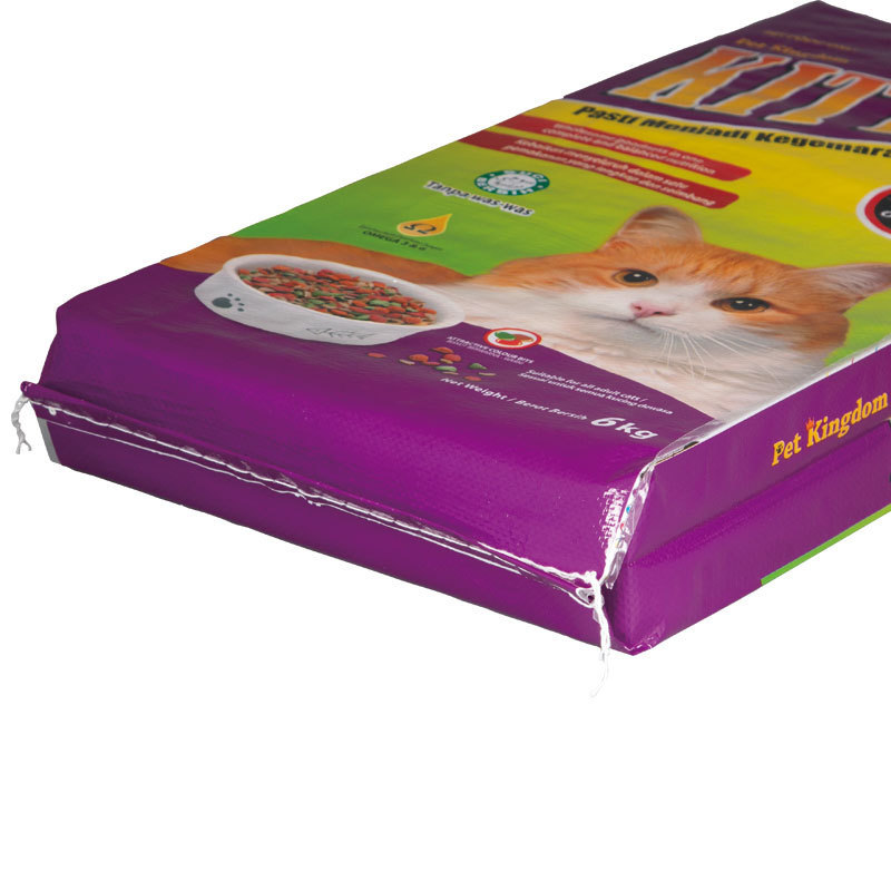 6kg PP Woven Sack Cat Feed Bags Laminated Color Printing Plastic Packaging Bags