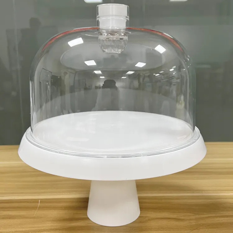 Popular transparent Wedding Cupcake Plastic Mini Dome Cake Stand For Party