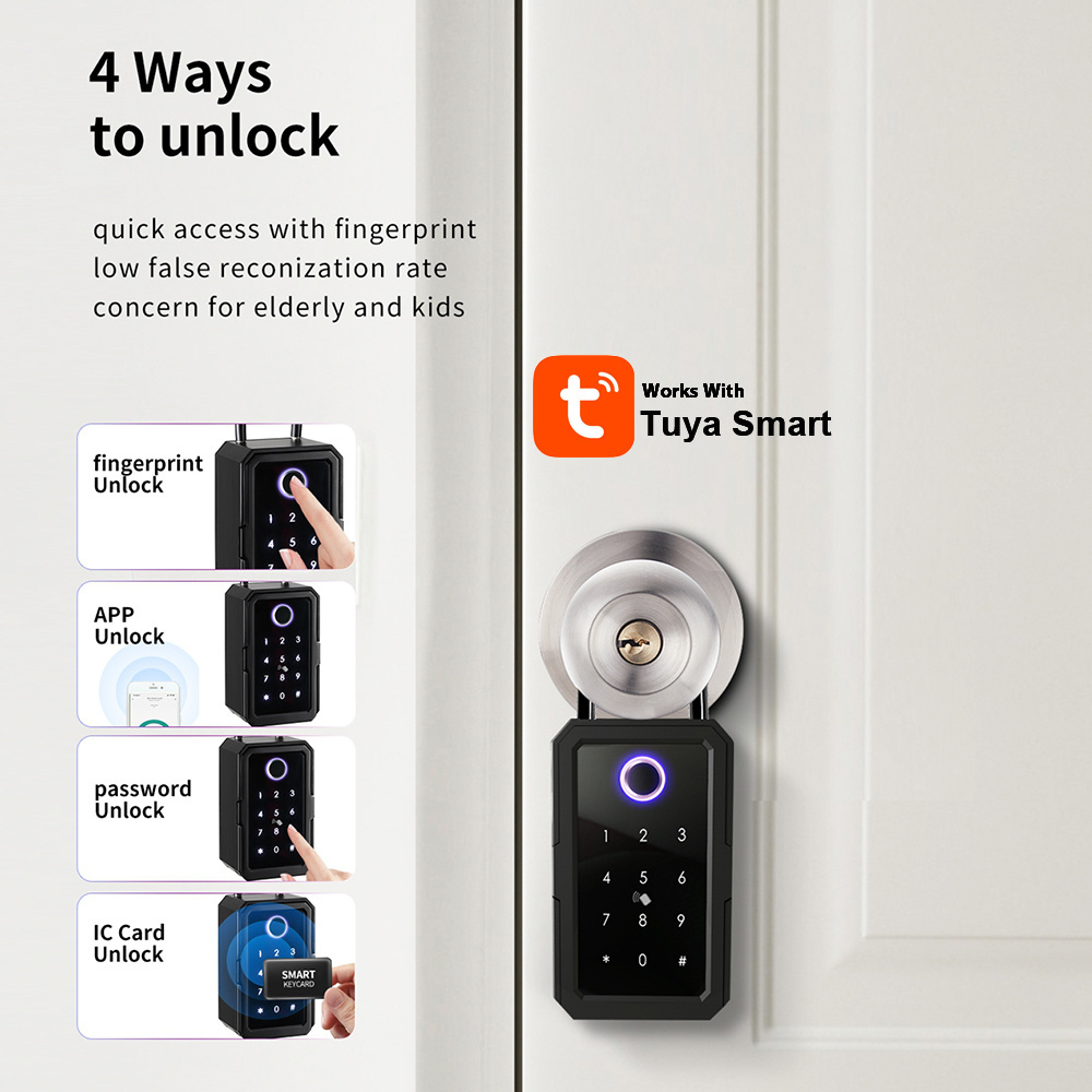 SZMYQ Waterproof Electric Digital Fingerprint Biometric ShenZhen Smart Life Home Padlock With Tuya App Remote Control Lock