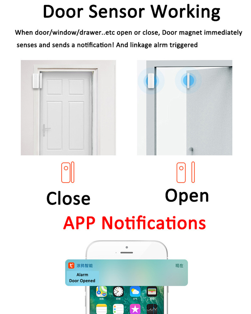 SZMYQ Tuya Smart Home Zigbee Glass Aluminium Automatic Sliding IR Door And Window Sensor Black Switch Price Swing Doors