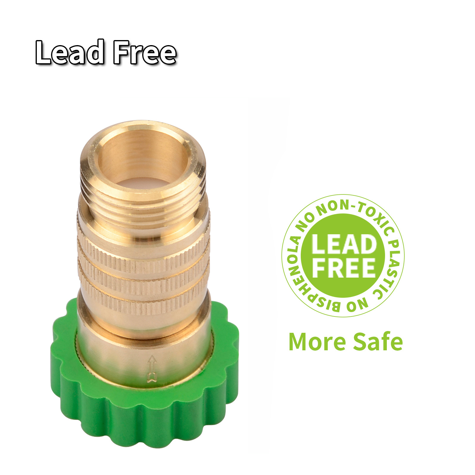 RV Inline Water Pressure Reducer, Lead-Free Brass Water Pressure Regulator, for RV Plumbing System, 40-50PSI