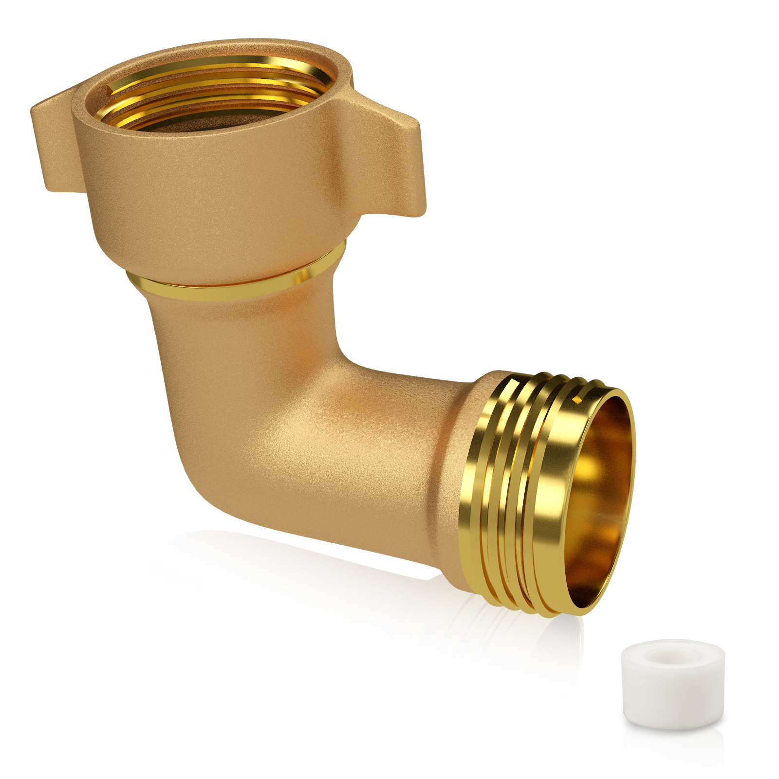 90 Degree Lead-free Brass Garden Hose Elbow Connector, Heavy Duty Hose Elbow, Water Hose Elbow For Rv/camper