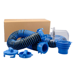 RV Sewer Hose Kit 10/15/20 Feet for Outdoor Camper Including a Four-in-one Adapter,Two Drip Lid