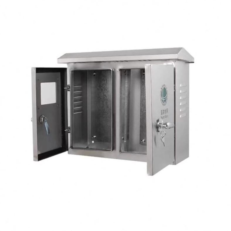 SAIPWELL double door stainless 304 steel box NEMA box IP66 Durable outdoor Metal Enclosure for power distribution electric use