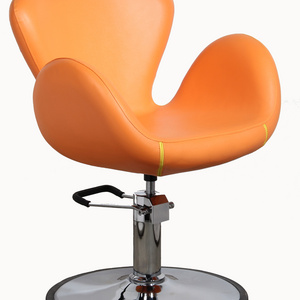 Hot Geared Raising Leather  Orange Pink Styling Chair Salon chairs furniture with hydraulic base