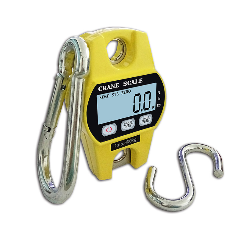 Digital household weight scales 150kg electronic hanging luggage weighing fishing scale with large hook.