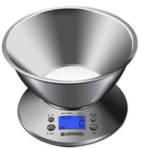 High Standard Electronic Balance Sensor Manual 5000G 1Kg Kitchen Weighing Scale with Bowl