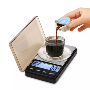 Digital Coffee Scale for Drip Tray 1000gx0.1g Espresso Scale with Timer Weighing Coffee Grounds Coffee Beans Dry Herbs Leaf Tea