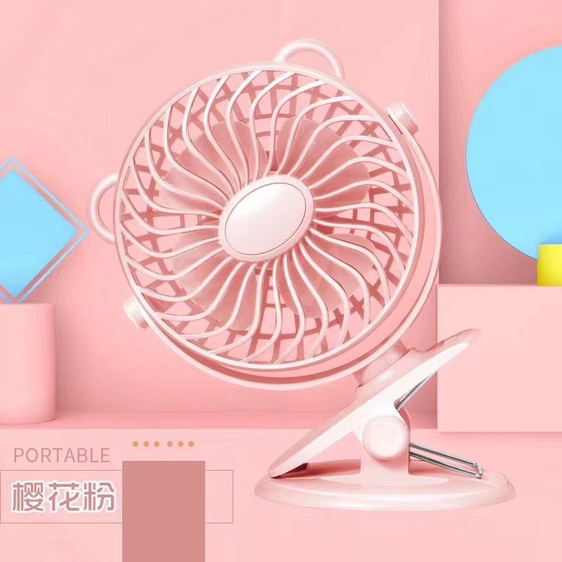 Portable Battery Operated Stroller 360 Degree Rotation Mini USB Rechargeable Clamp Fan Table Fan