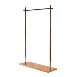 Clothing Store Display Rack Silver Gold Floor Type Clothes Hanger Children Cloth Display Stand Rail