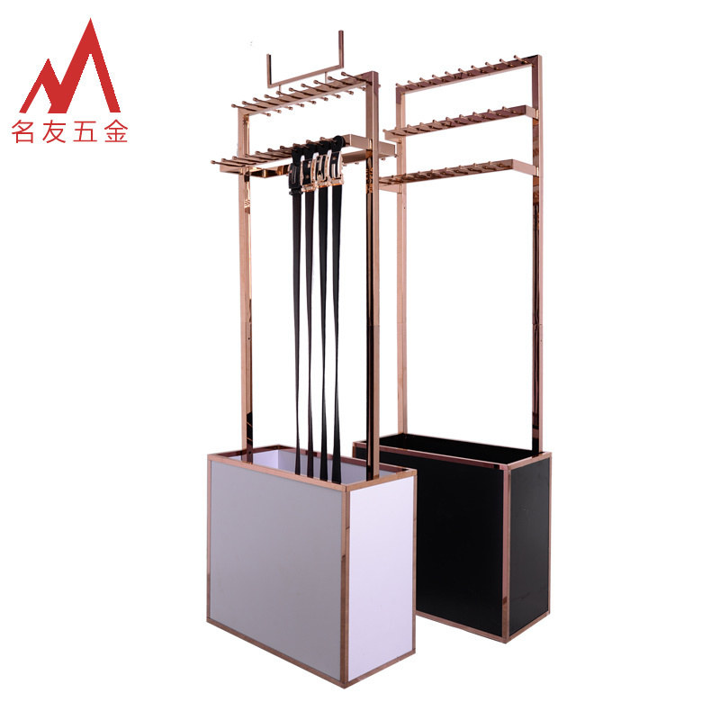 More than 20 years experience factory direct free standing stainless steel rectangular belt display rack for super market