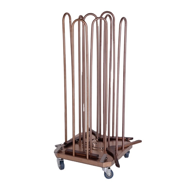 Stainless steel clothes hanger stacker with universal wheel