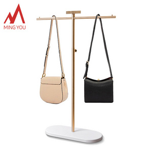 Clothing Display Rack Island Single Row Women's Clothing Store Rack High Low Hanging Clothes Pole Middle Shelf