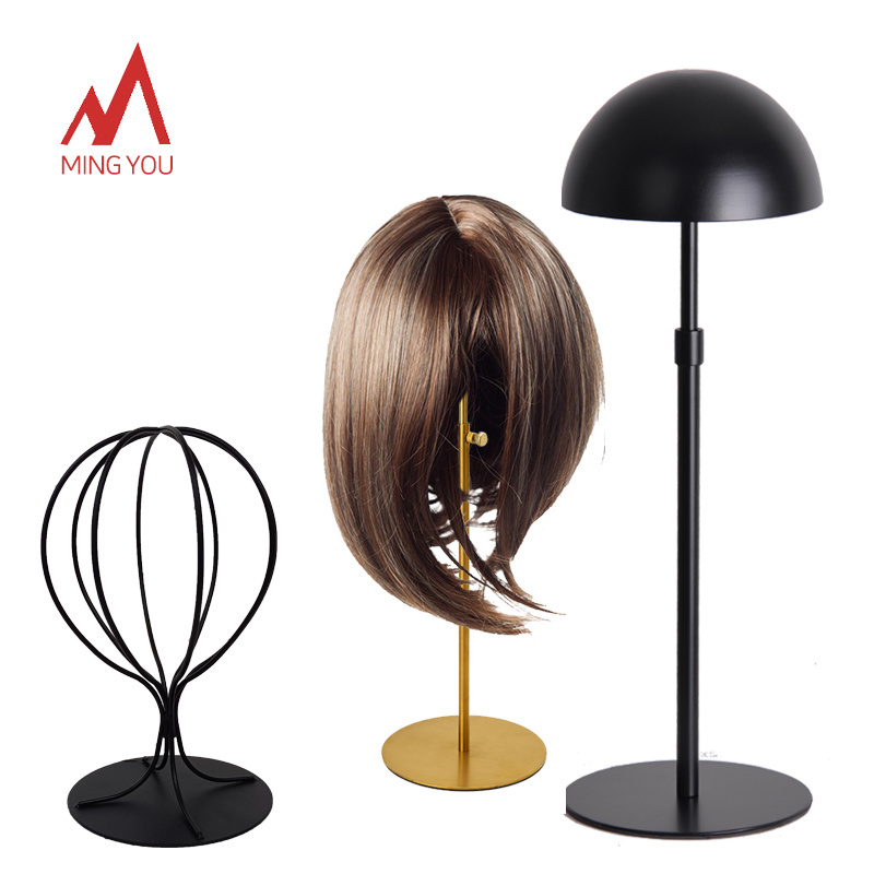 Premium stainless steel Hat Stand And Wig Stand Decorative Hat Display Rack Wig Holder With Round Base