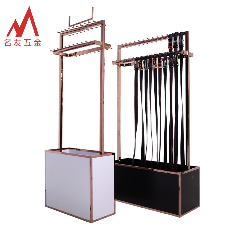 More than 20 years experience factory direct free standing stainless steel rectangular belt display rack for super market