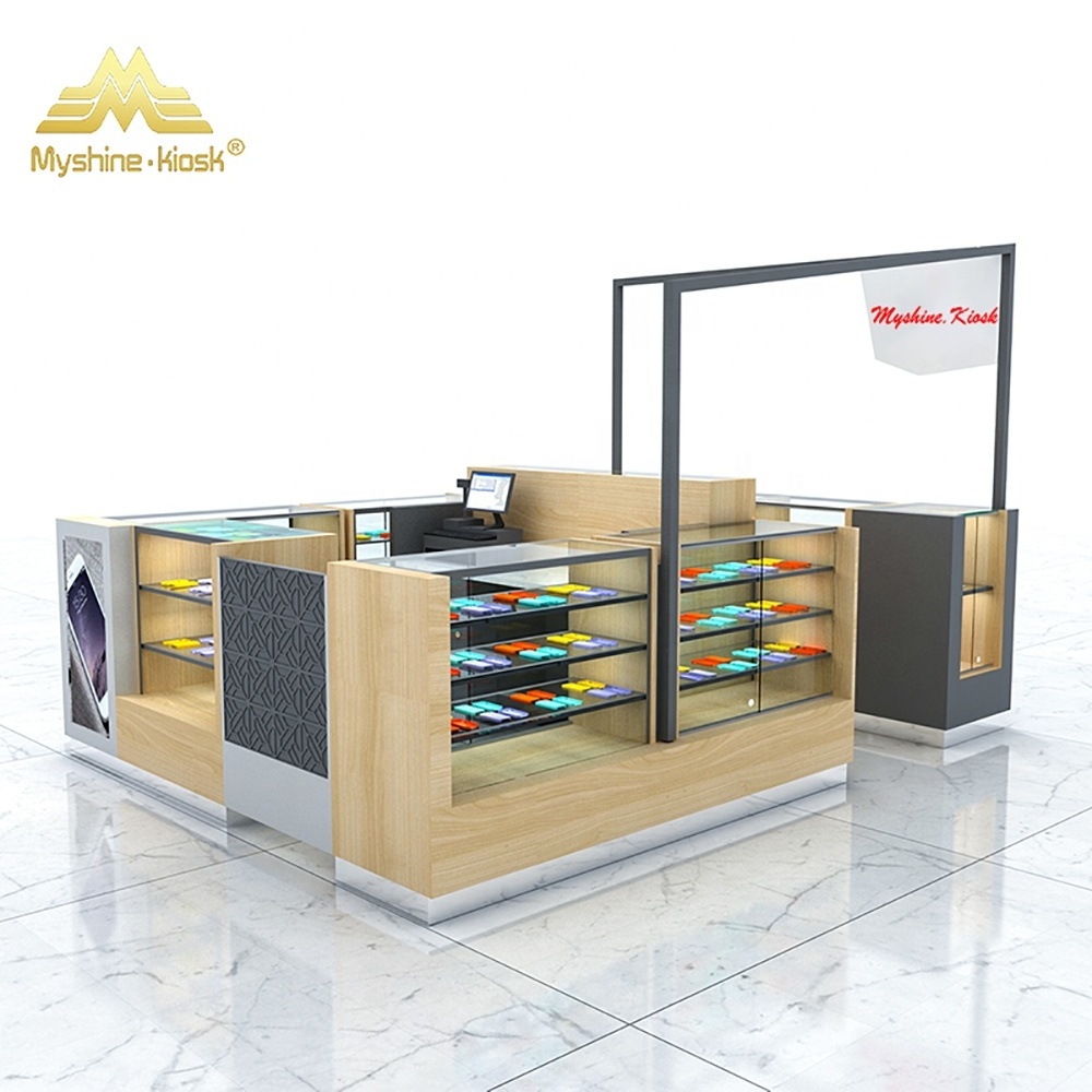 Myshine mobile phone kiosk  display showcase  design ideas