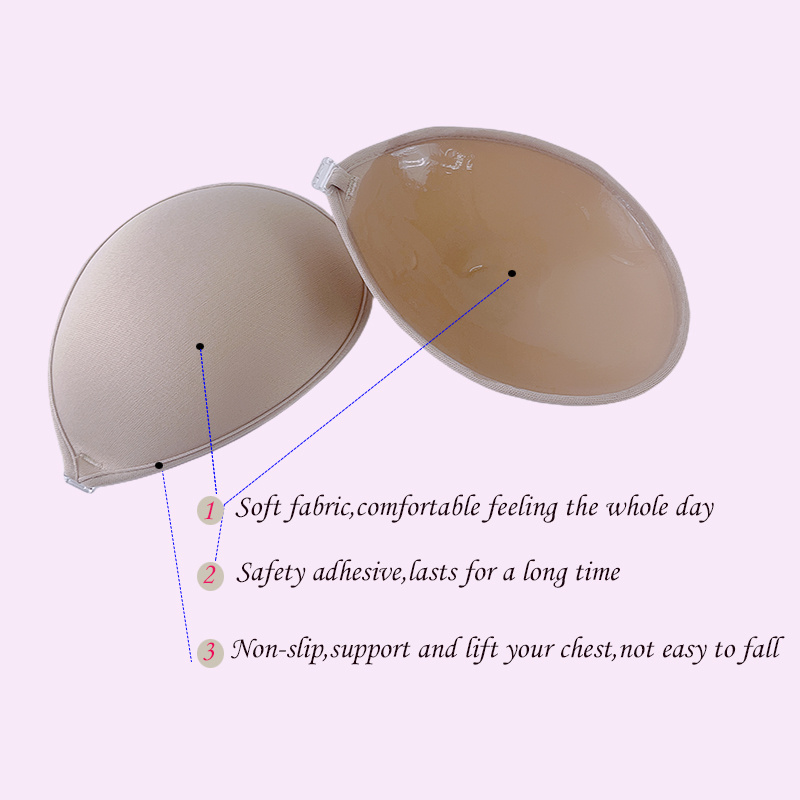 Large Size Push Up Invisible Seamless Backless Stick On Breast Adhesive Silicone Bra For Women