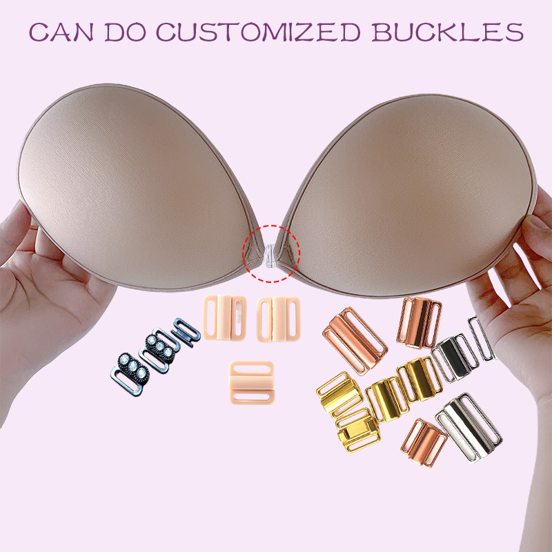 Large Size Push Up Invisible Seamless Backless Stick On Breast Adhesive Silicone Bra For Women