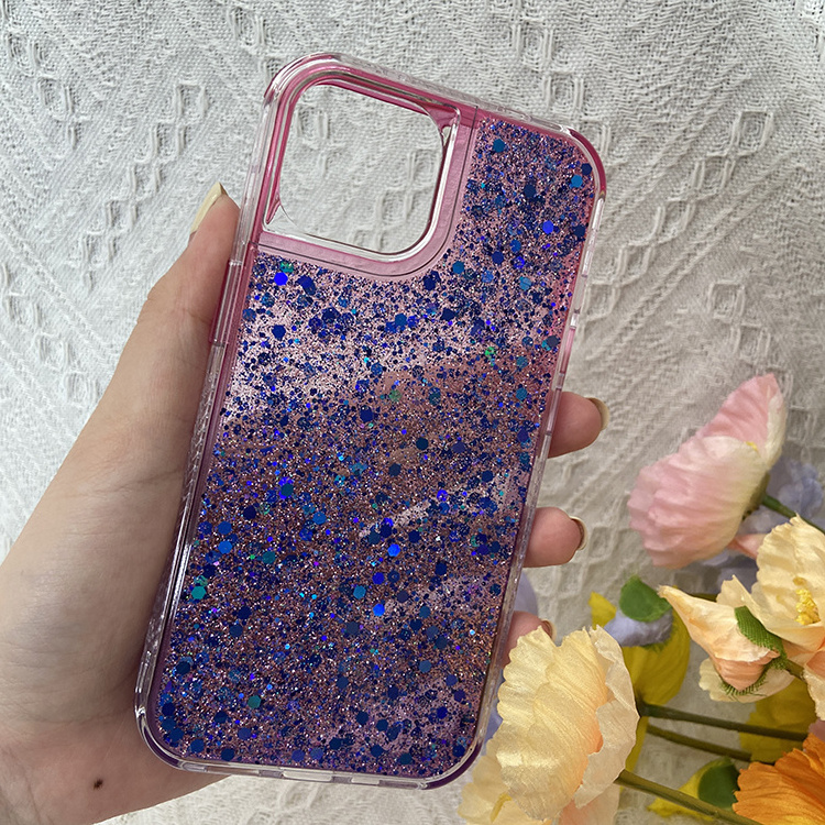 Clear phone case bulk wholesale tpu custom gradient glitter phone case for Tecno spark go 2023 10c 10pro