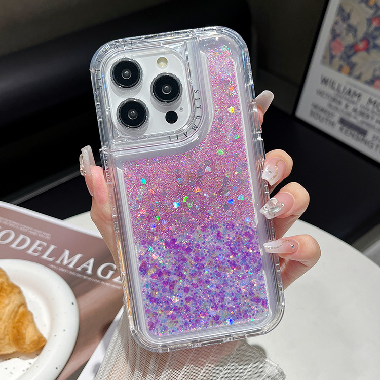 Hot Selling  3 in 1 shockproof  for Redmi 13C  Note 13 4G 13 pro 4G 13 pro plus with Glitter Epoxy phone case