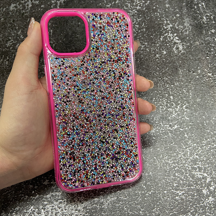 The most popular glitter epoxy resin diamond cell phone case for Huawei nova Y90 Y61 P50 pro