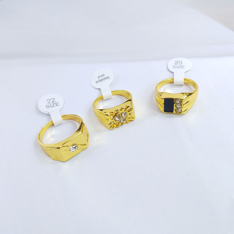 Wholesale men's metal rings men's gold rings jewelry gifts