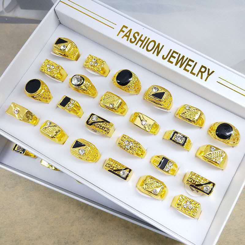 Wholesale men's metal rings men's gold rings jewelry gifts