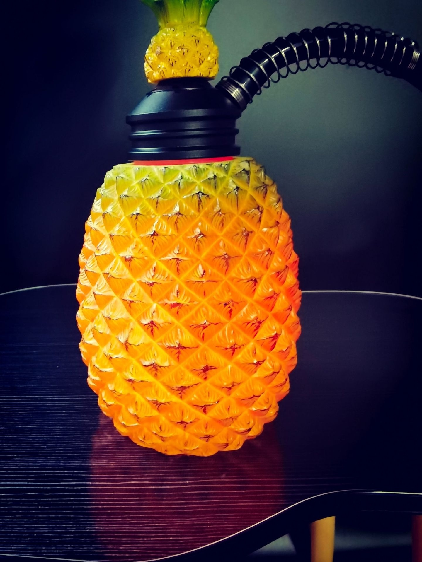 Pineapple Flavor Hookah Shisha Accessories Resin Huka Sheesha Bar Party Hookah Set with Led Light