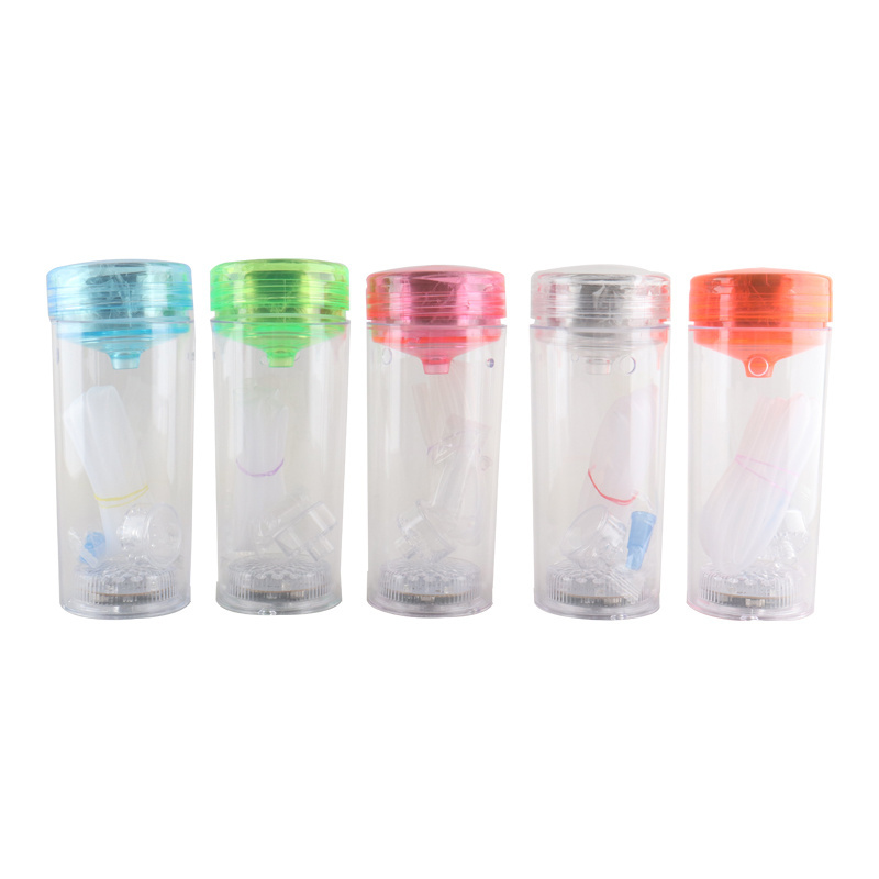 Round Clear Electric Durable Using Attractive Smoking Bottle Portable Hookah Shisha Plastic Shisha Hookah