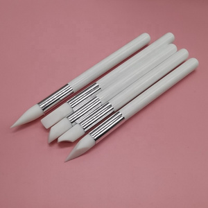 Nail Art Silicone Sculpture Pen for Carving Craft Polish Nail Art Salon Tool Set Manicure 3D 5PCS Silicone Nail Brush Kit