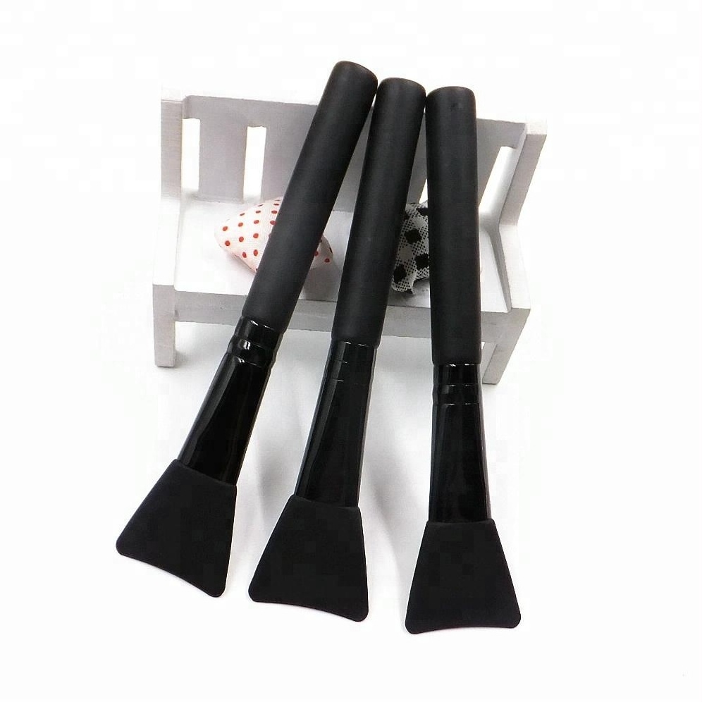 High Quality Eco-friendly All Black Silicone Brush for Facial Mask